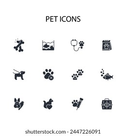 Icono de mascotas. Vector.Trazo editable.Signo de estilo lineal para usar Diseño web,logo.Ilustración de símbolo.