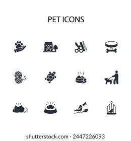Pets icon. vector.Editable stroke.linear style sign for use web design,logo.Symbol illustration.