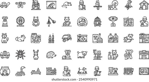 Pets icons High-Quality Vector Icons Collection with Editable Stroke. Ideal for Professional and Creative Projects.