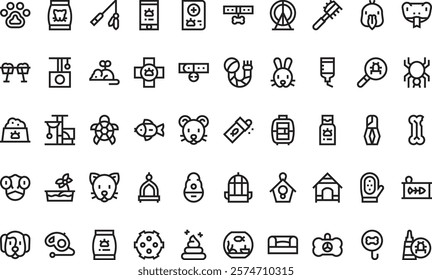 Pets icons High-Quality Vector Icons Collection with Editable Stroke. Ideal for Professional and Creative Projects