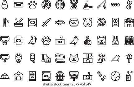 Pets icons High-Quality Vector Icons Collection with Editable Stroke. Ideal for Professional and Creative Projects