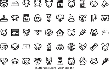 Pets icons High-Quality Vector Icons Collection with Editable Stroke. Ideal for Professional and Creative Projects.