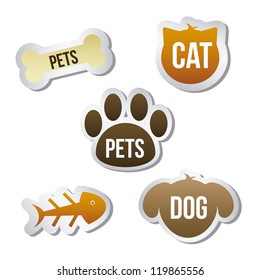 pets icons over white background. vector illustration