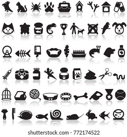 Pets icons set