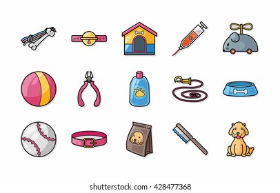 Pets icons set,eps10