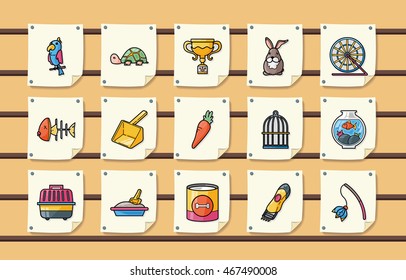 Pets icons set,eps10