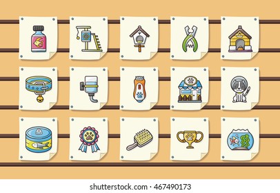 Pets icons set,eps10