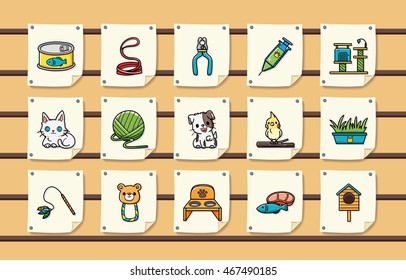 Pets icons set,eps10