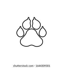Pets line icon, vector paw print - animal illustration, pet symbol
