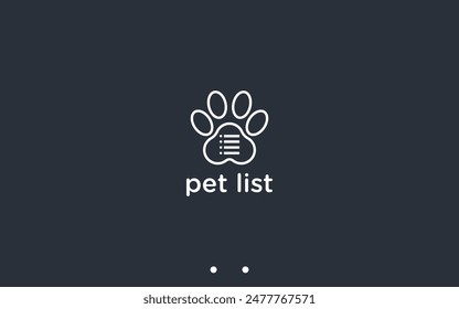 pets list logo design vector silhouette illustration