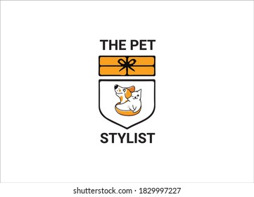 pets logo design vector image