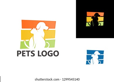 Pets Logo Template Design Vector, Emblem, Design Concept, Creative Symbol, Icon