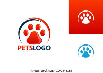 Pets Logo Template Design Vector, Emblem, Design Concept, Creative Symbol, Icon