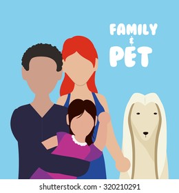 Pets Love concept about  dog and her master, vector illustration 10 eps graphic.