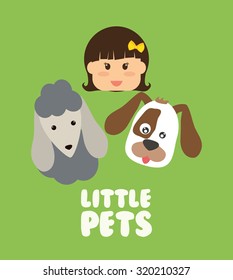 Pets Love concept about  dog and her master, vector illustration 10 eps graphic.