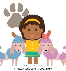 Pets Love concept about  dog and her master, vector illustration 10 eps graphic.