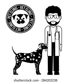 Pets Love design over white background, vector illustration