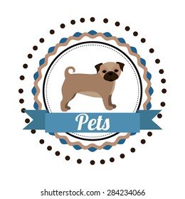 Pets Love design over white background, vector illustration