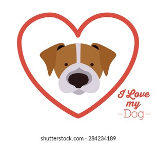 Pets Love design over white background, vector illustration