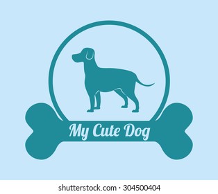 Pet's love digital design, vector illustration 10 eps graphic