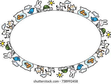 pets oval border