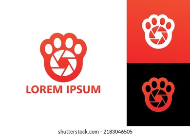 Pets photography logo template design vector