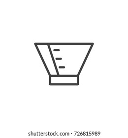 Pets protective cone line icon, outline vector sign, linear style pictogram isolated on white. Symbol, logo illustration. Editable stroke