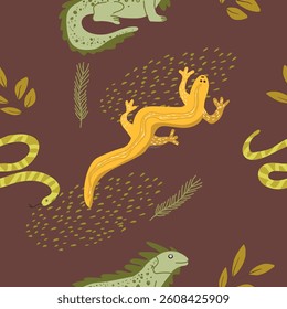 Pets seamless pattern, hand drawn vector illustration vector illustration.