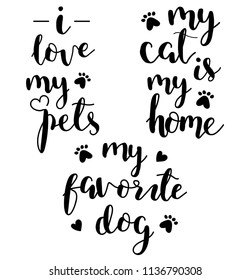 Pets set lettering