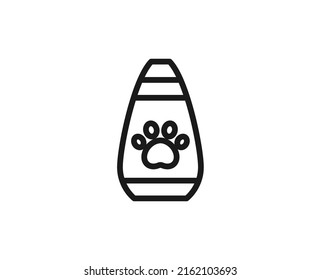 Pet's shampoo flat icon. Single high quality outline symbol for web design or mobile app. Grooming thin line signs for design logo, visit card, etc. Outline pictogram EPS10