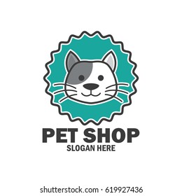 pets shop, pets care, pets lover icon with text space for your slogan / tagline, vector illustration