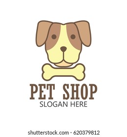 pets shop, pets care, pets lover icon with text space for your slogan / tagline, vector illustration