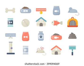 pets shop icons. vector illustration