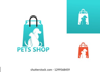 Pets Shop Logo Template Design Vector, Emblem, Design Concept, Creative Symbol, Icon