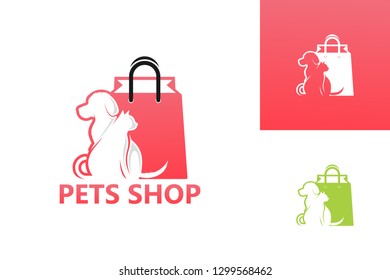 Pets Shop Logo Template Design Vector, Emblem, Design Concept, Creative Symbol, Icon