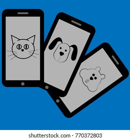 Pets in smartphone