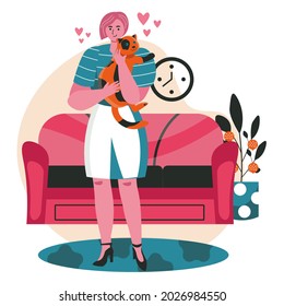 El concepto de mascotas con sus propietarios