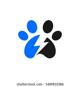 Pets With Thunder Logo Design