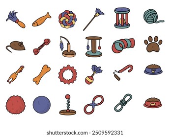 Pet's Toy Sticker Set - Colored