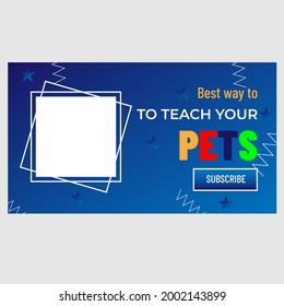 Pets Training Tips Clickbait Video Channel Thumbnail