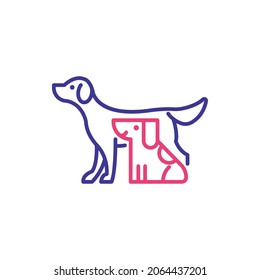 Pets Vector 2 colours Icon Design illustration. Veterinary Symbol on White background EPS 10 File