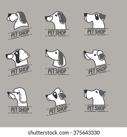 Pets vector icons - dogs elements