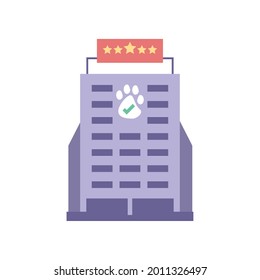 pets veterinary building isolated icon