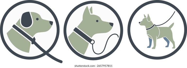 Animais de estimação Bem-vindo com Leash Sign, Leashed Dogs Only Ícone, Animais de Estimação Área Regras Vetor