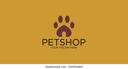 Petshop logo design with modern style