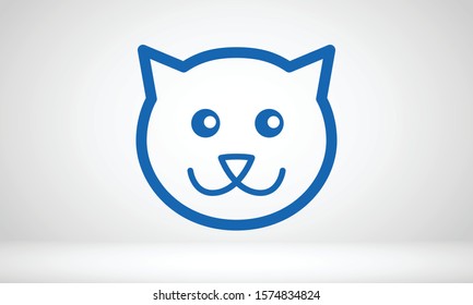 Petshop Logo. Pet Symbol. Cat Icon. Simple Kitty