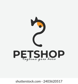 logo de petshop diseño de iconos sencillo