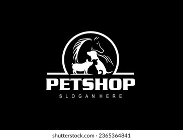 petshop logo vector concept idea	