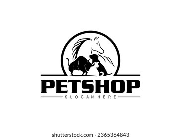 petshop logo vector concept idea	