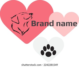 PetShop Logo.logo petshop love dog.For logo petshop communty cat,dog etc.